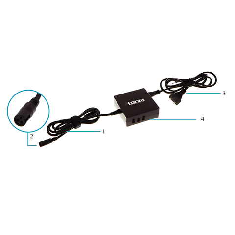 CARGADOR UNIVERSAL FORZA FNA-790 90W
